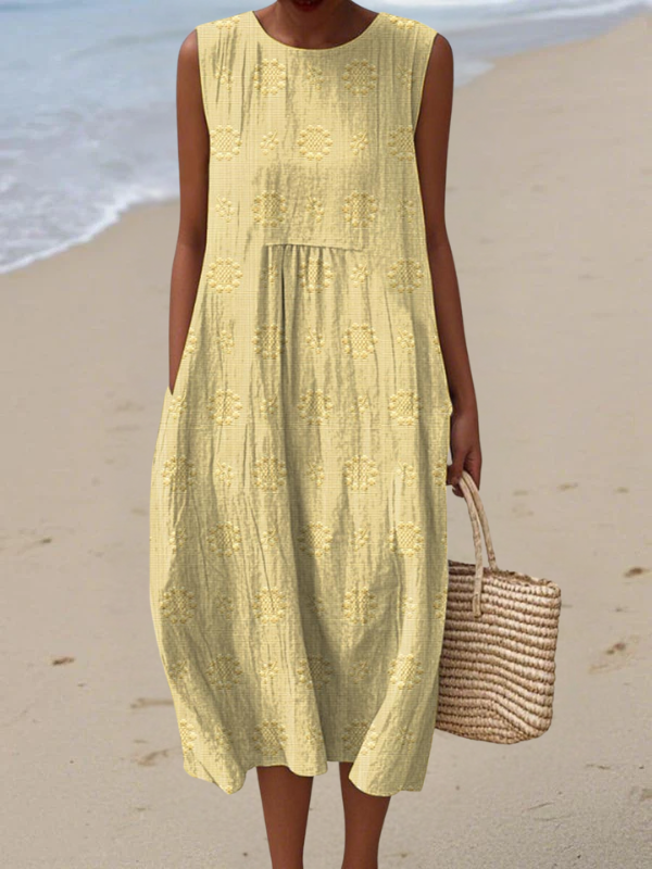 Lucille | Robe Midi Brodée Rose