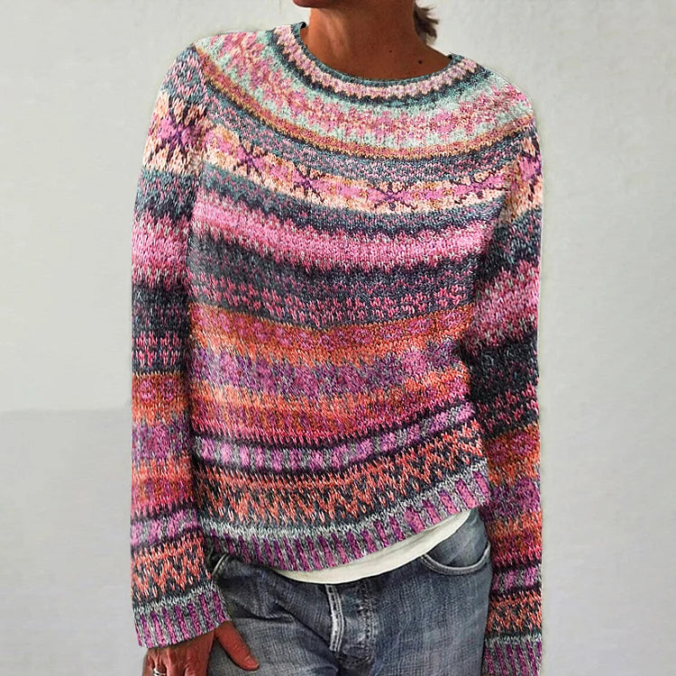 Aurore | Pull Jacquard en Cachemire & Laine Mérinos