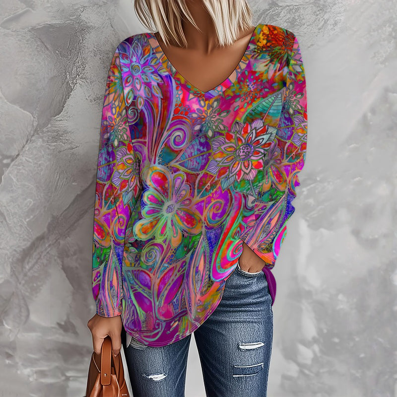 T-Shirt | À Imprimé Floral Vintage