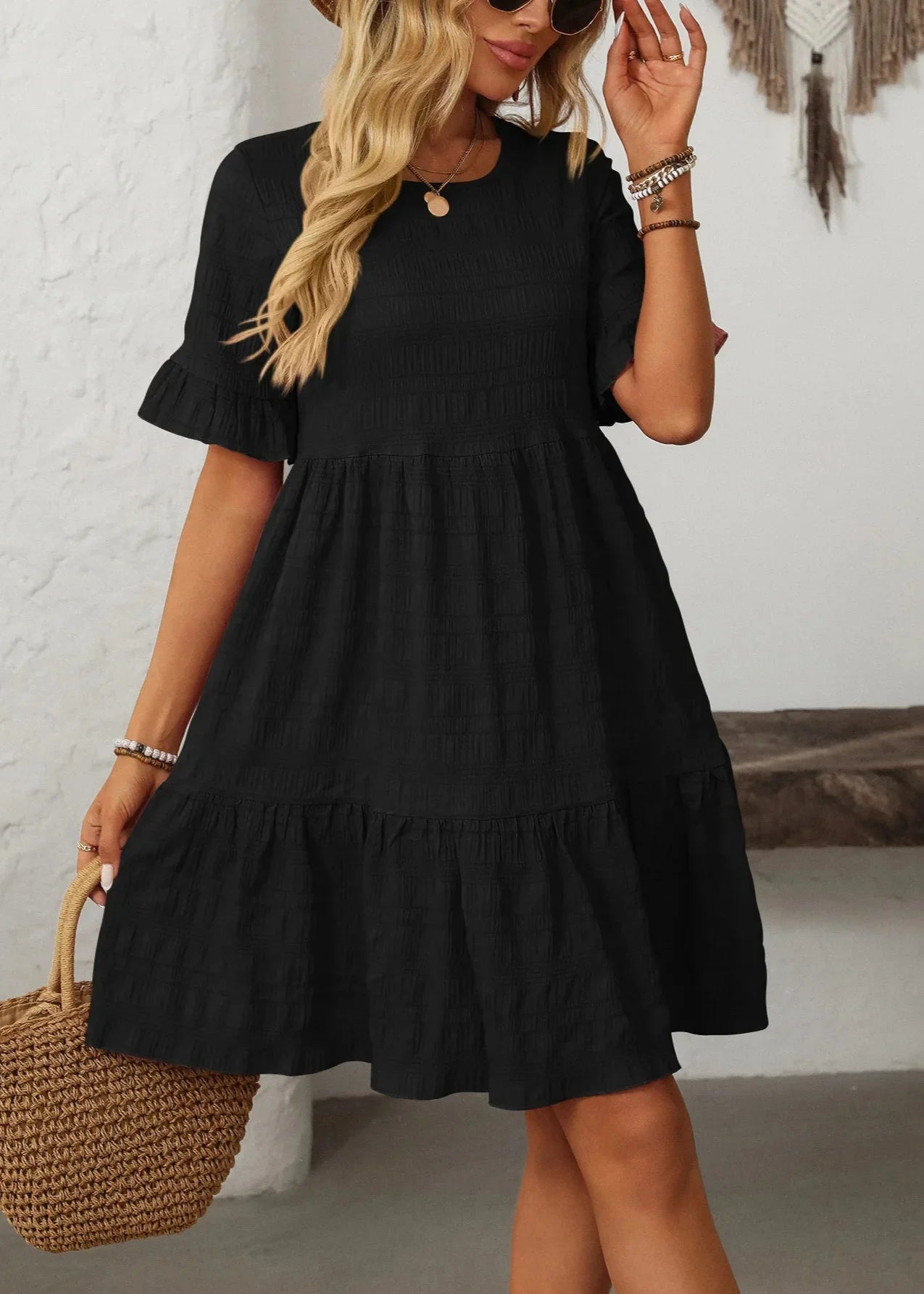 Lianne | Robe d'été avec manches à volants et touche bohème