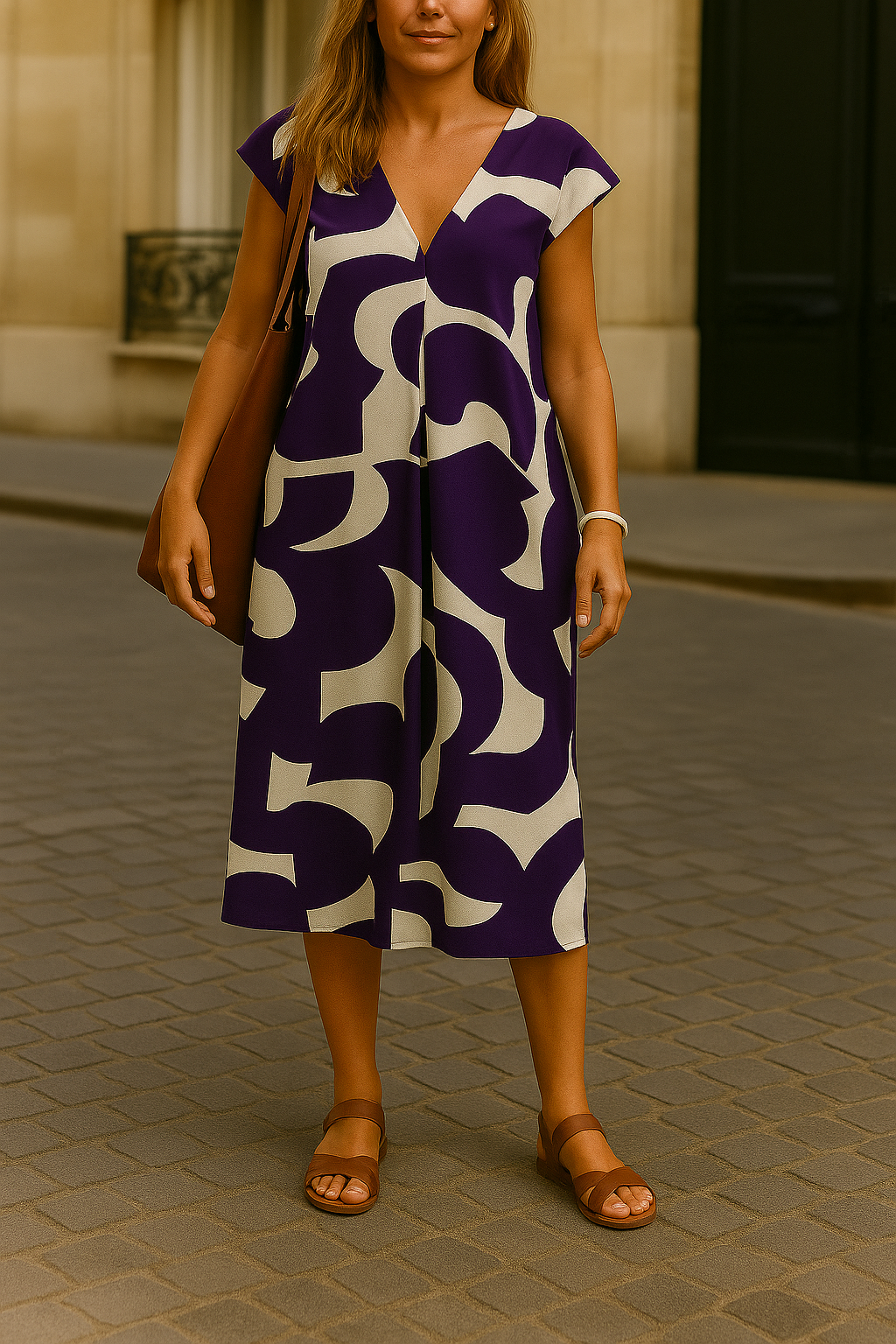 Jeanne | La robe à encolure en V qui dégage un charme naturel