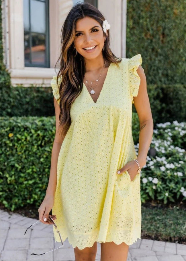 Camille | Robe en Coton avec Short Intégré et Poches