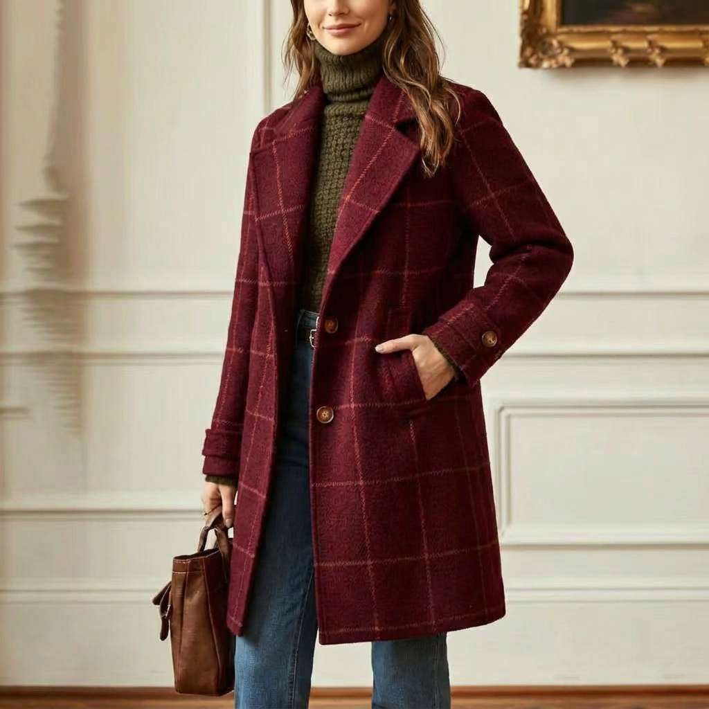 Arvae | Manteau à carreaux raffiné