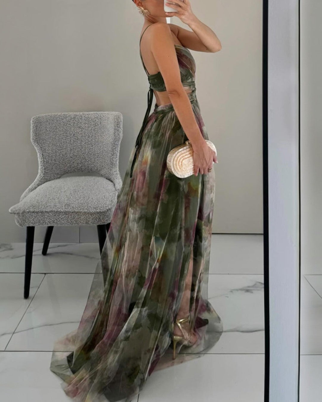 Giselle | Robe maxi envoûtante avec imprimé floral