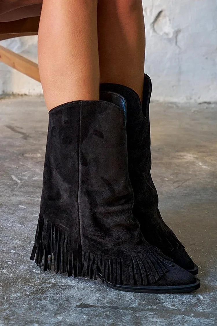 Élise | Bottes Frangées Suédées