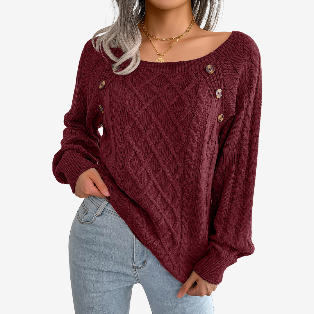 Meli | Pull à Boutons Décoratifs