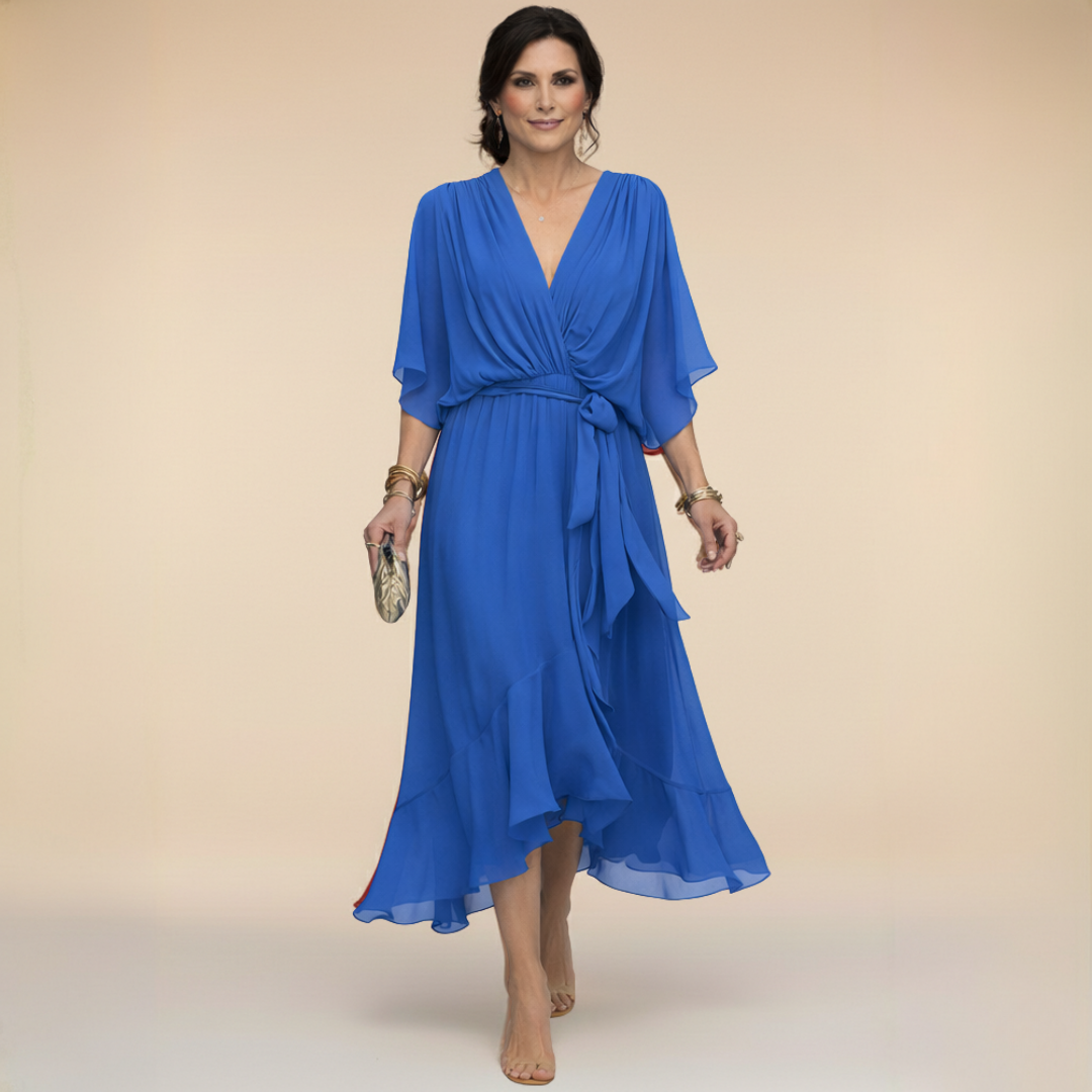 Juliette | Robe en chiffon à décolleté V