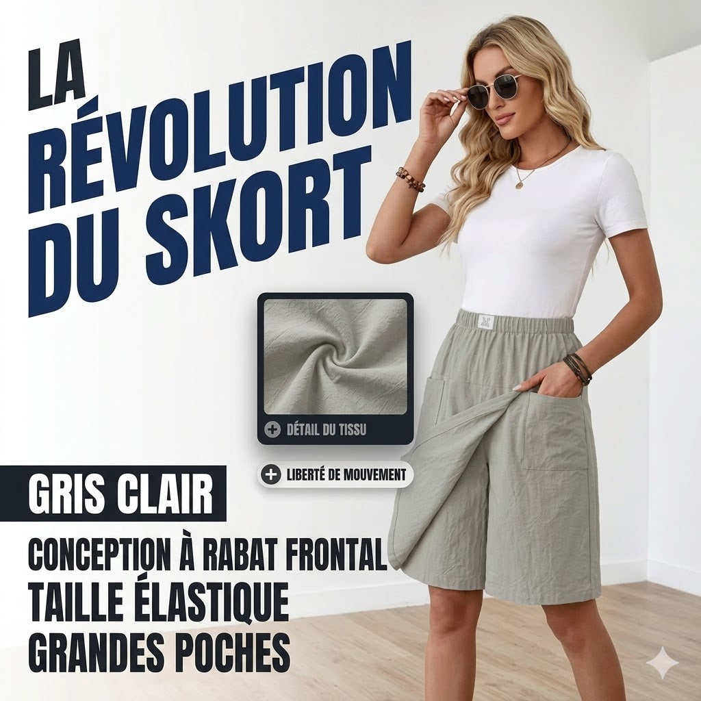 Libertine | Skort taille élastique poches liberté active