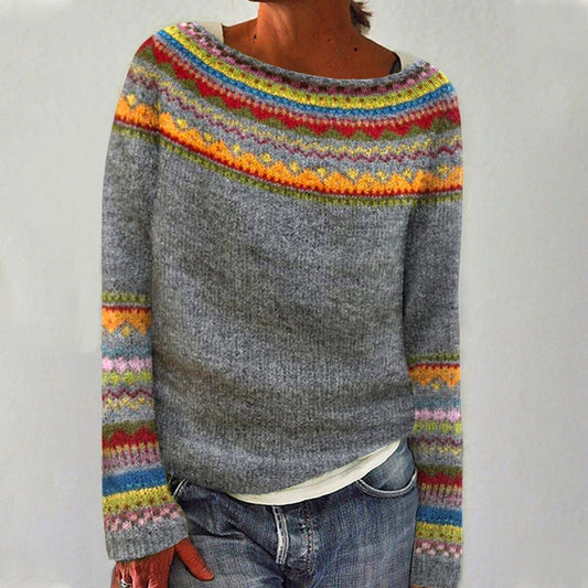Aurore | Pull Jacquard en Cachemire & Laine Mérinos