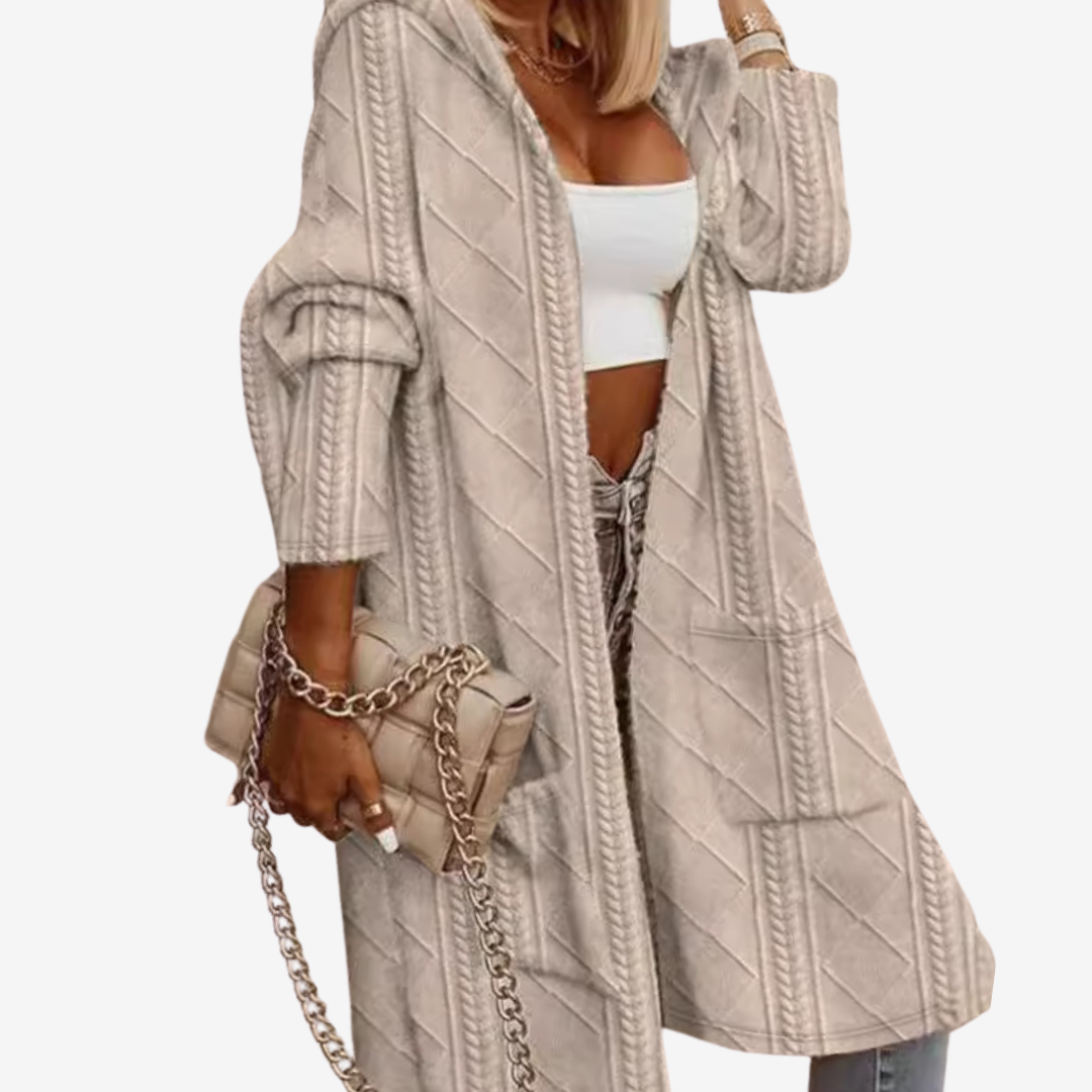 Janice | Longue Cardigan Tricotée