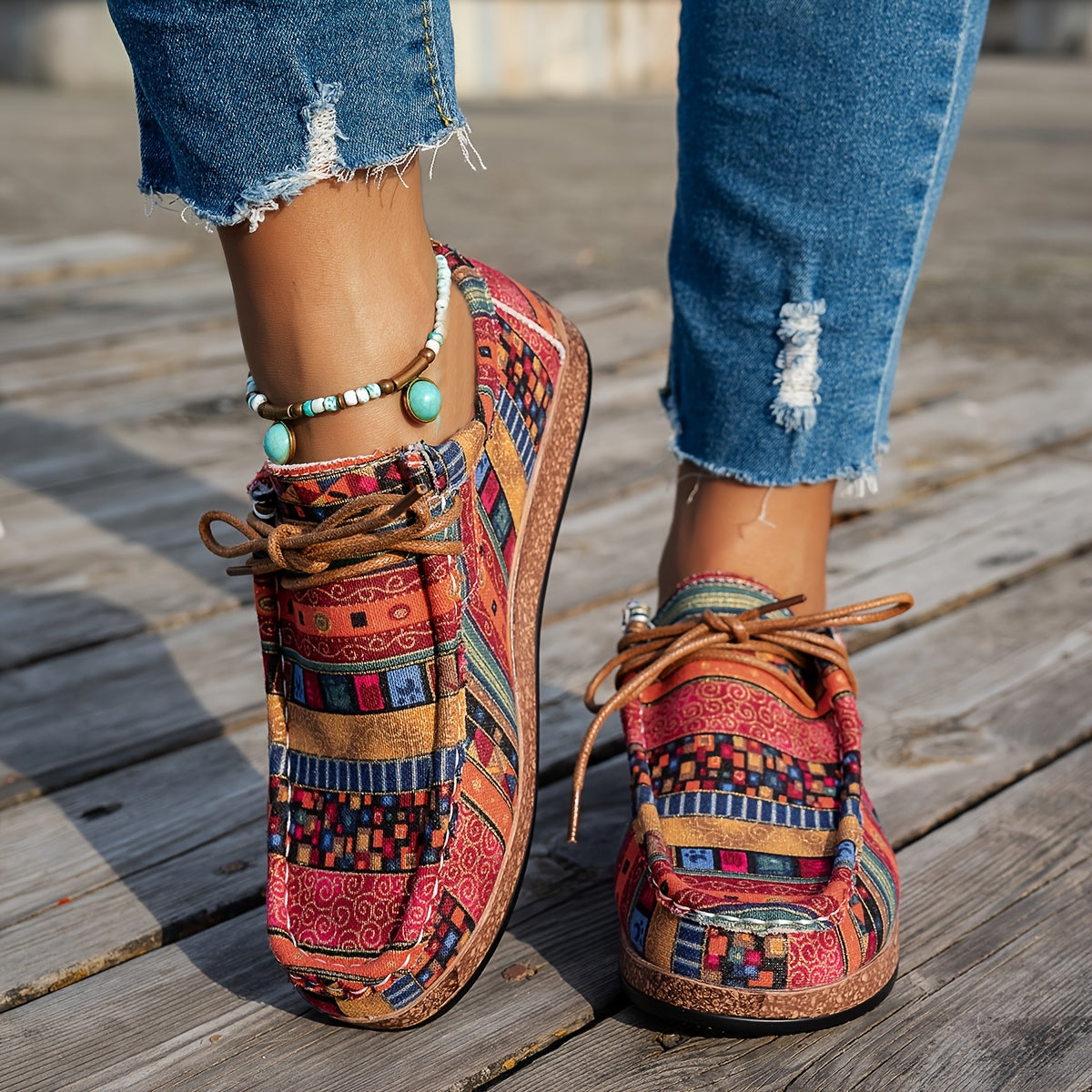 Belleau Bordeaux - Chaussures rétro colorées pour femme