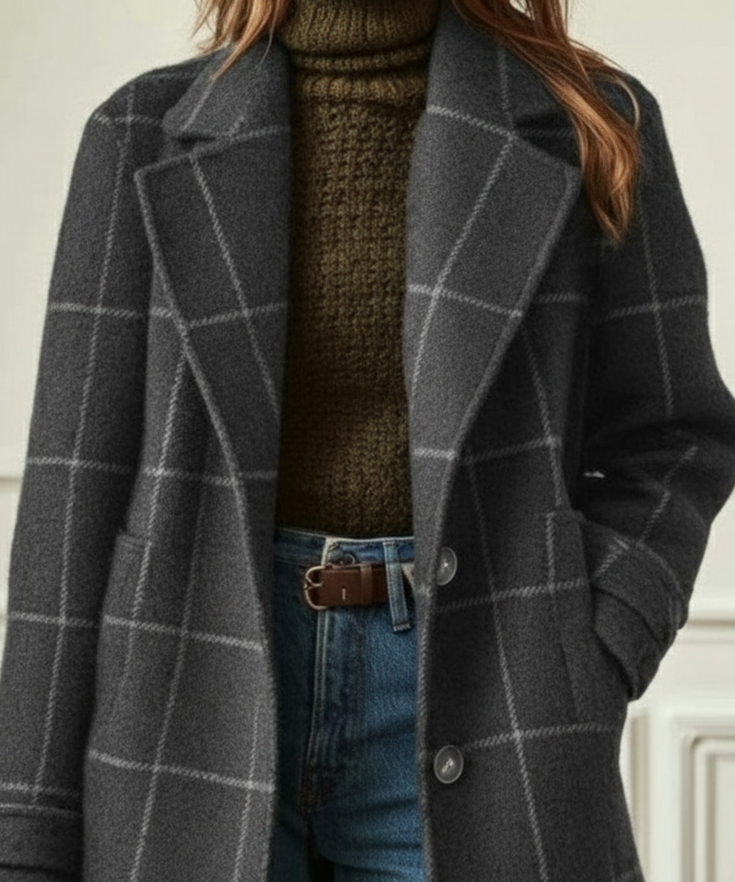 Arvae | Manteau à carreaux raffiné