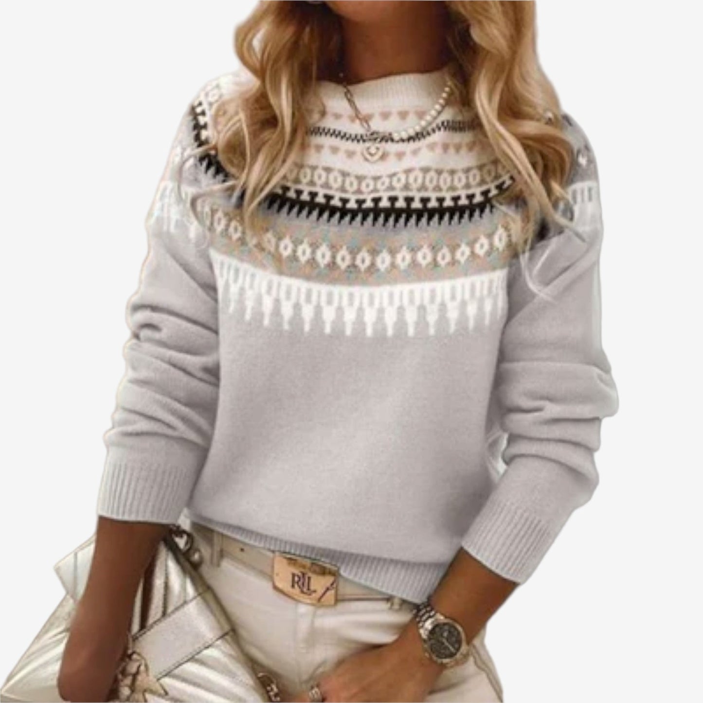 Lina | Pull Motif Élégant