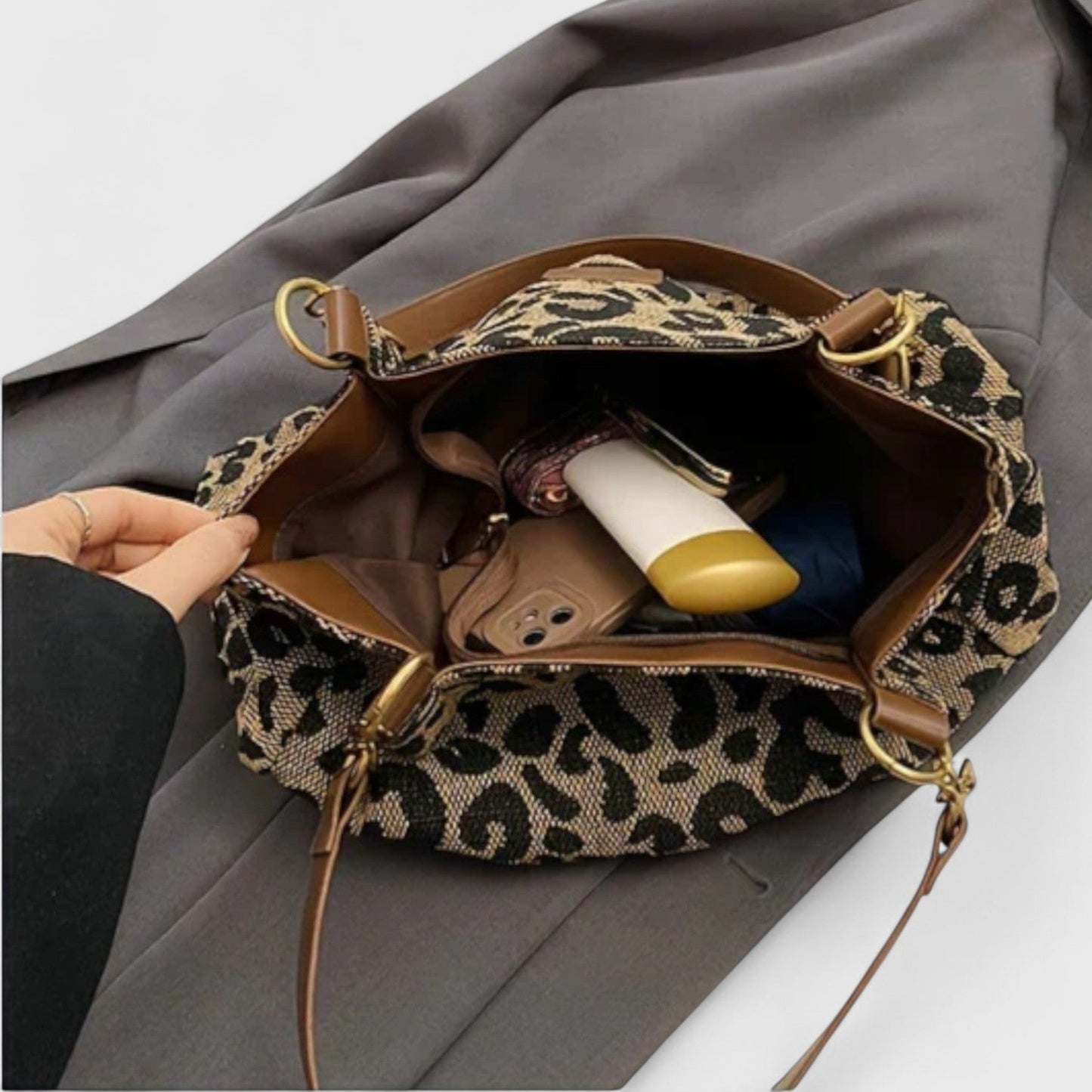 Agate | Sac Sauvage Shopping Motif Léopard