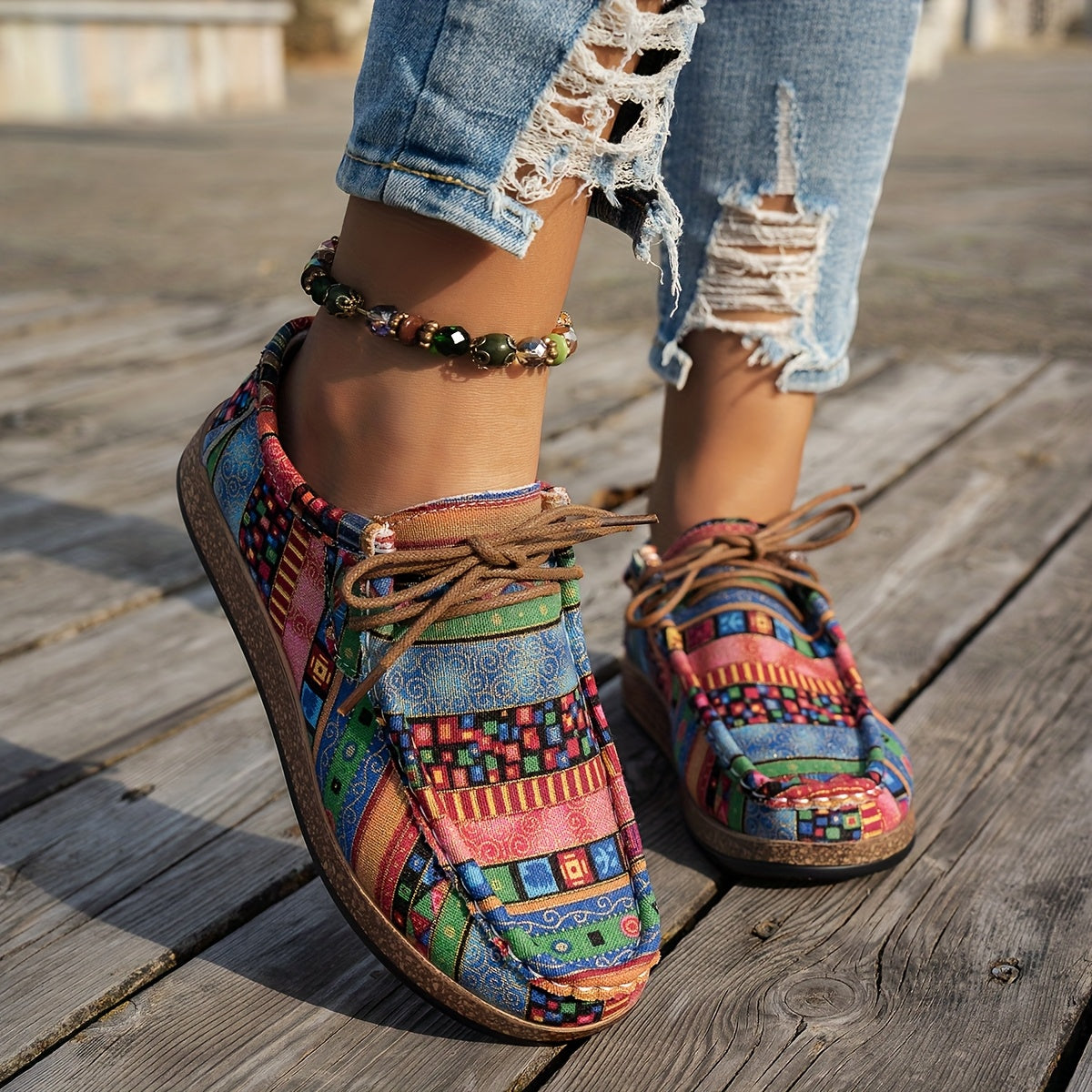Belleau Bordeaux - Chaussures rétro colorées pour femme