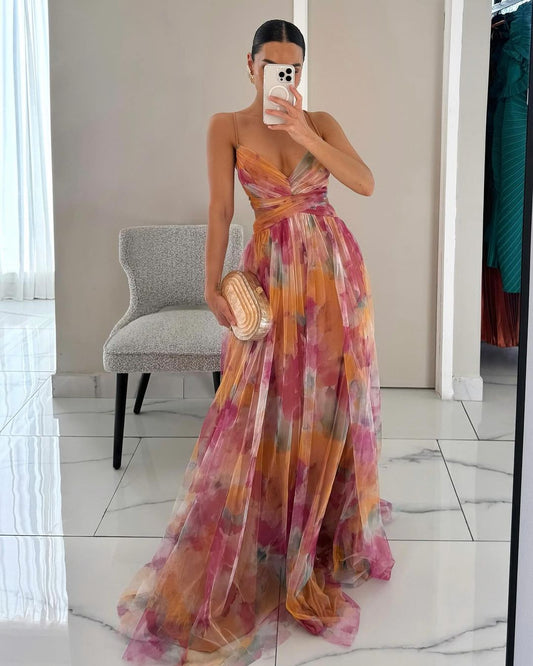 Giselle | Robe maxi envoûtante avec imprimé floral