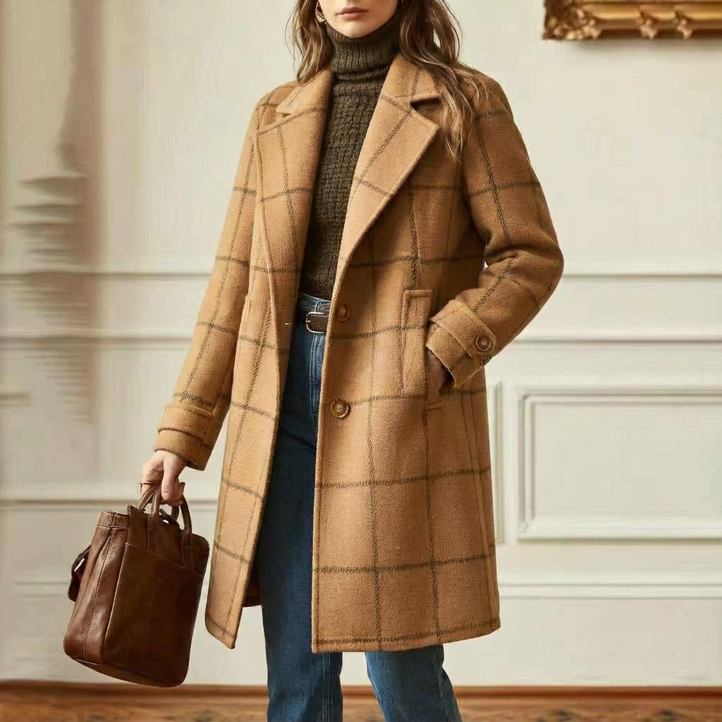 Arvae | Manteau à carreaux raffiné