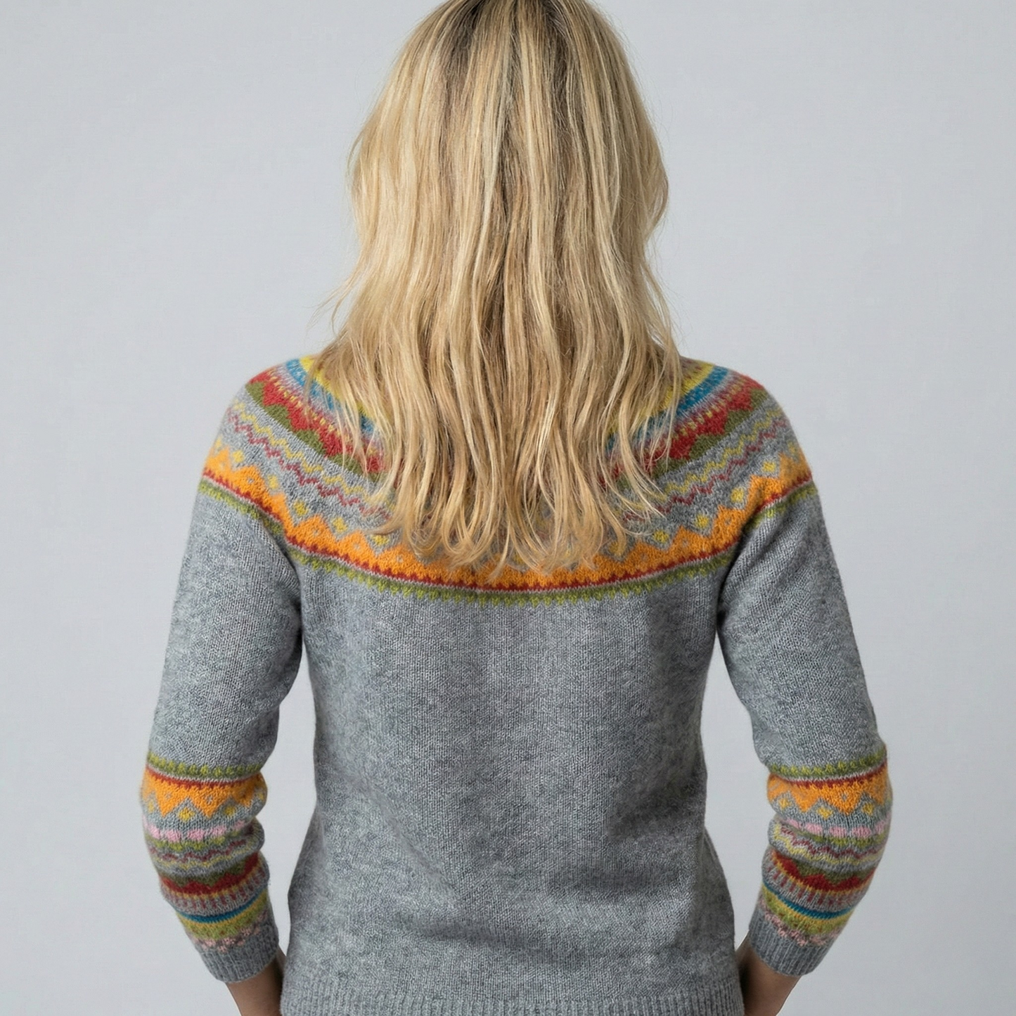 Aurore | Pull Jacquard en Cachemire & Laine Mérinos