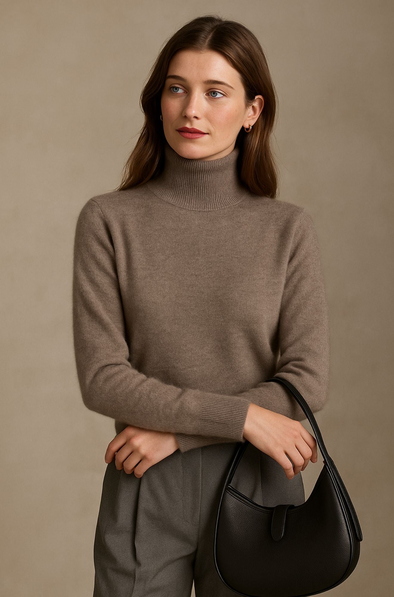 Léa | Pull à col roulé en cachemire