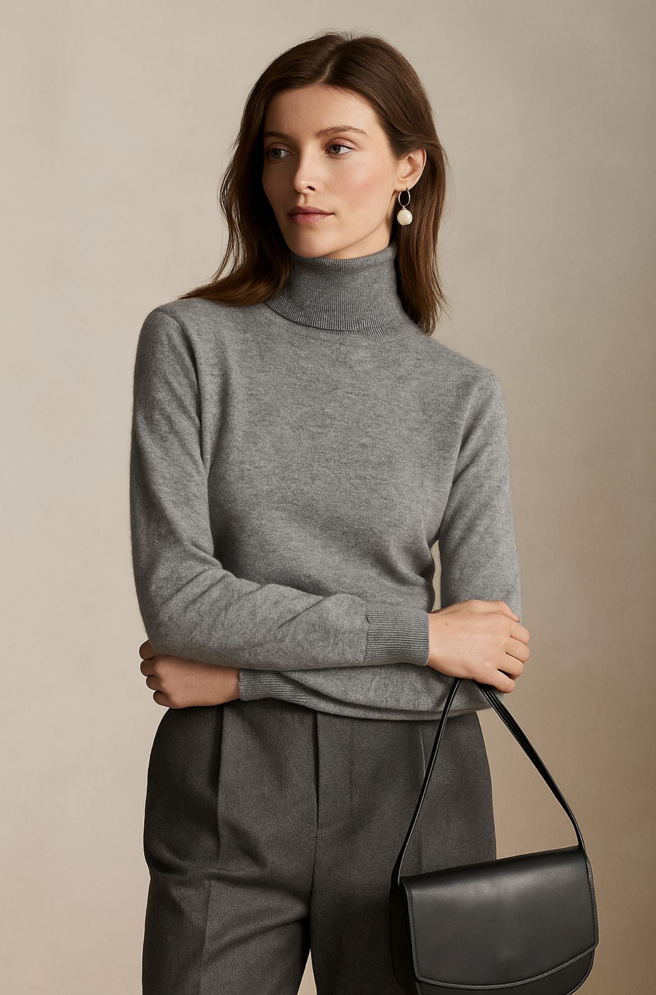 Léa | Pull à col roulé en cachemire
