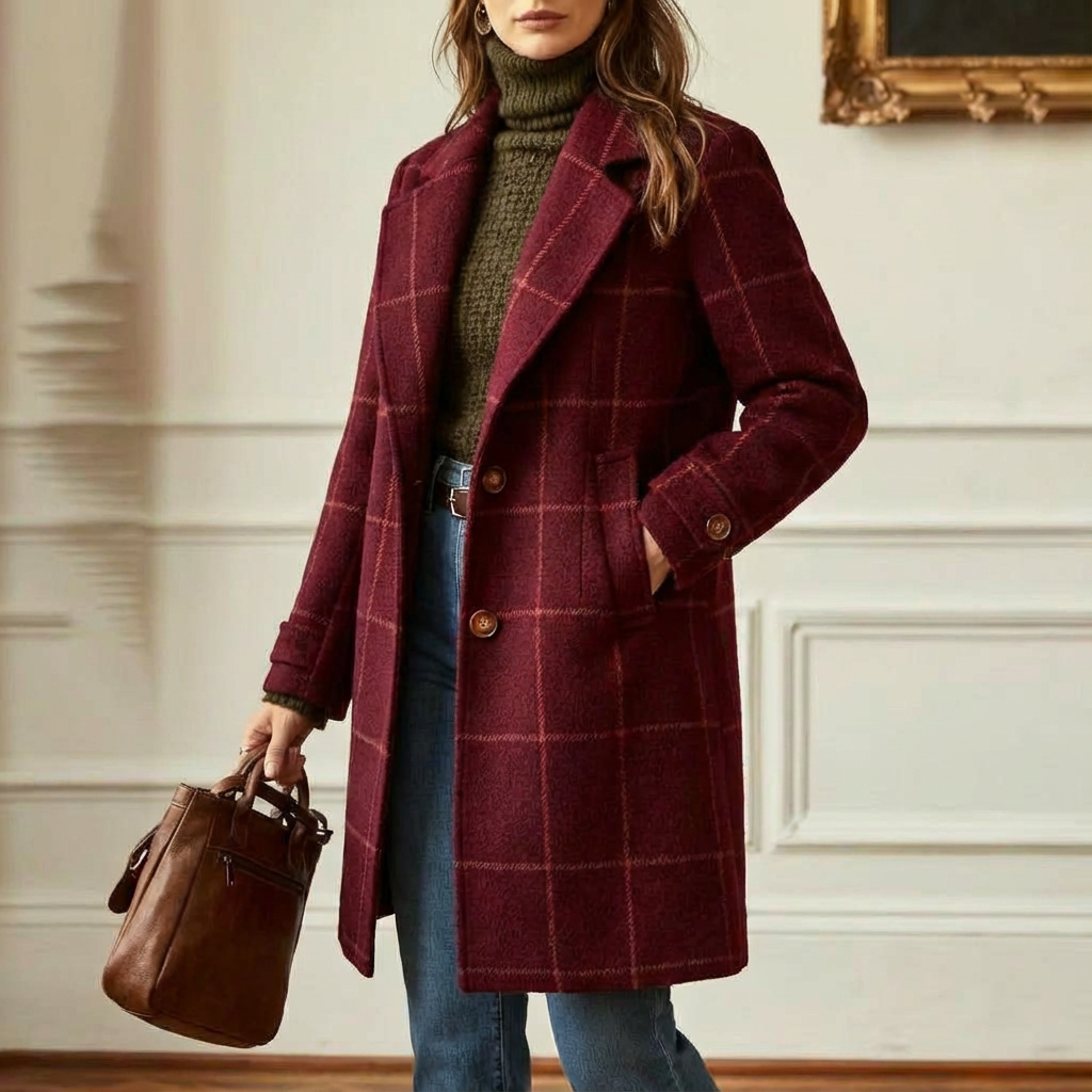 Arvae | Manteau à carreaux raffiné