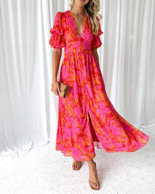 BORDEAUX | Robe Maxi Éclat Solaire (ÉDITION LIMITÉE!)