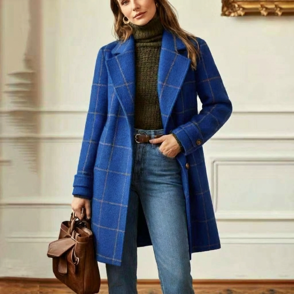 Arvae | Manteau à carreaux raffiné