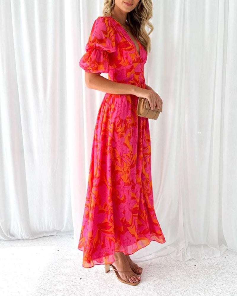 BORDEAUX | Robe Maxi Éclat Solaire (ÉDITION LIMITÉE!)