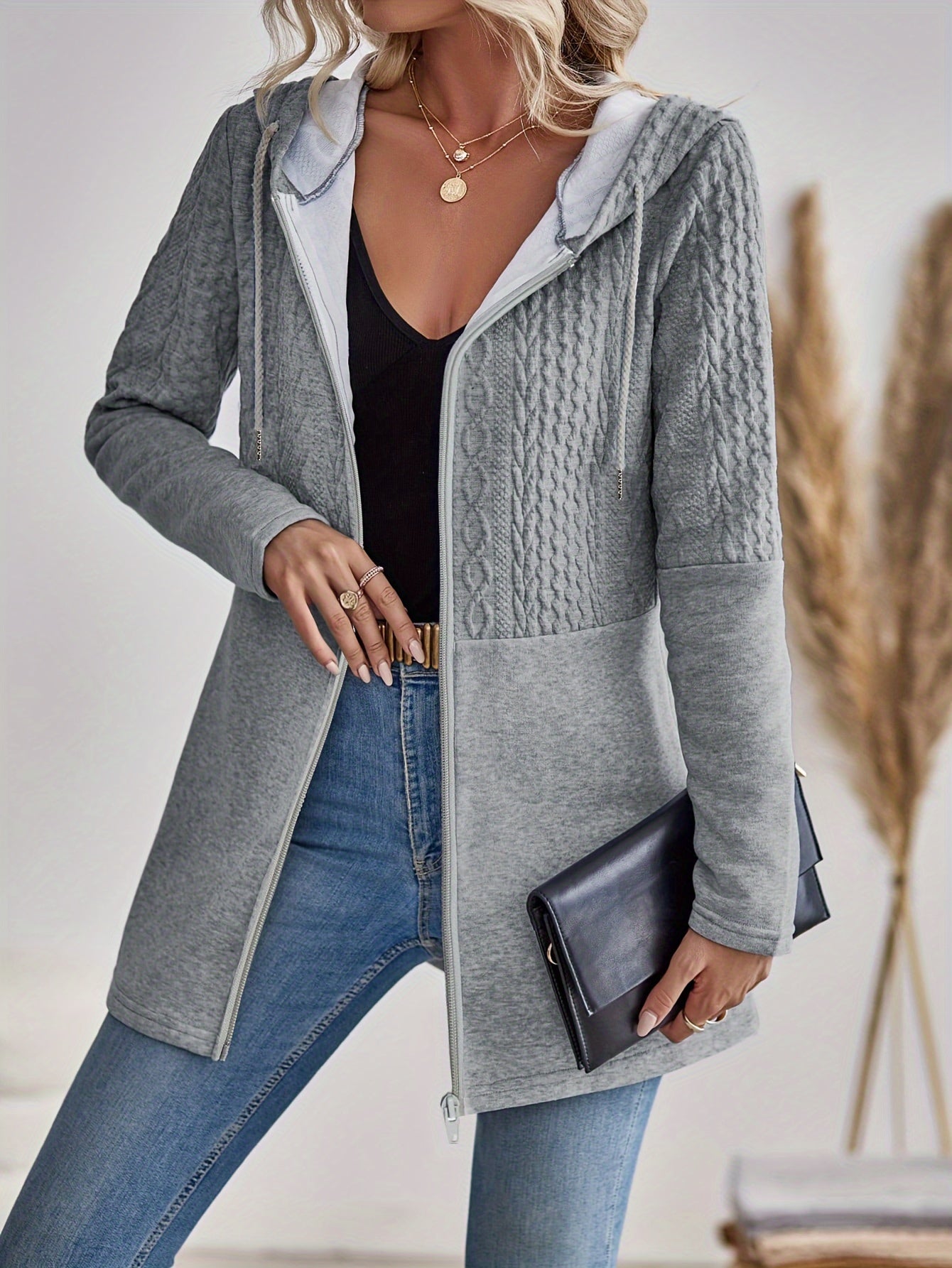 VESPARA | Sweat à capuche avec fermeture éclair pour femme