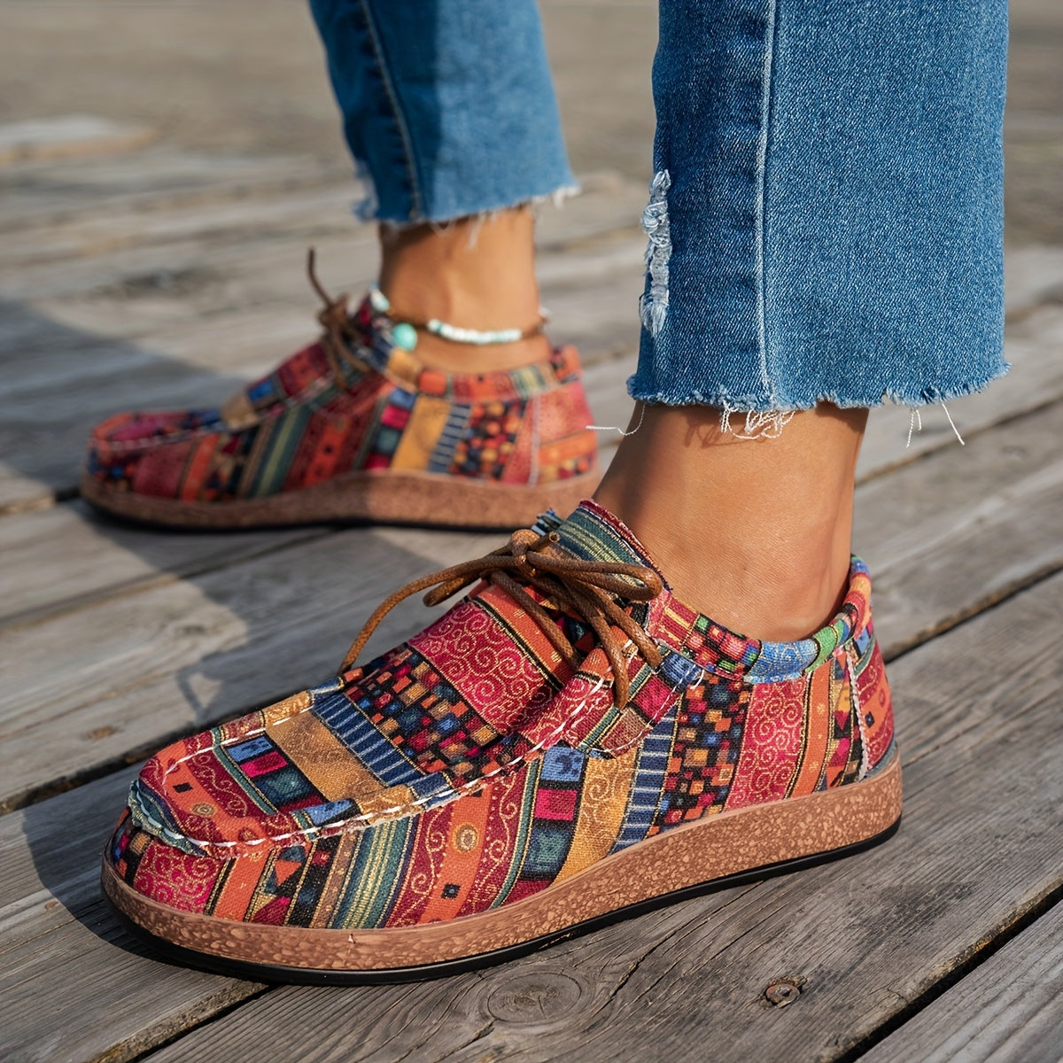 Belleau Bordeaux - Chaussures rétro colorées pour femme