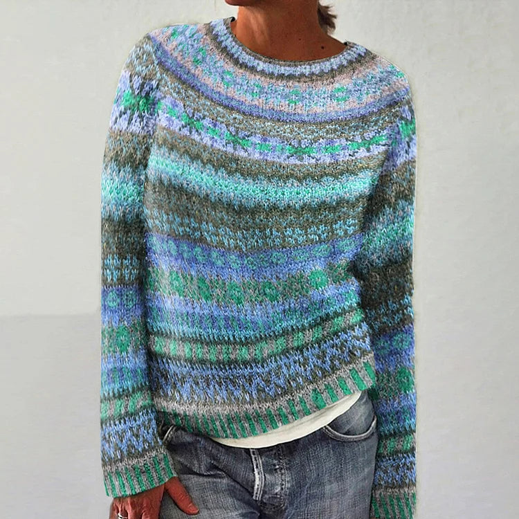 Aurore | Pull Jacquard en Cachemire & Laine Mérinos