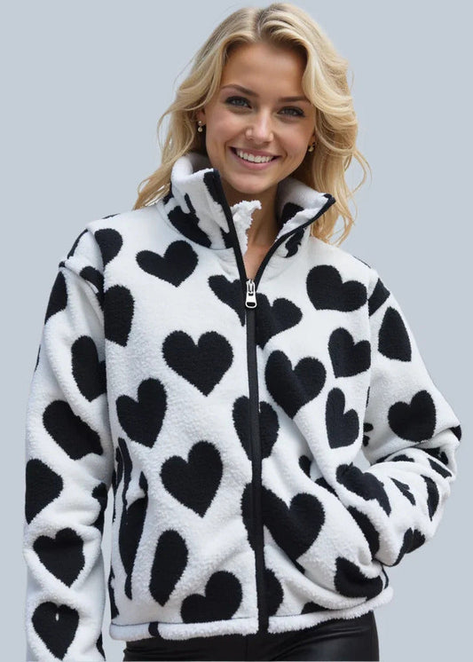 Katharina - Veste réversible à motifs cœur