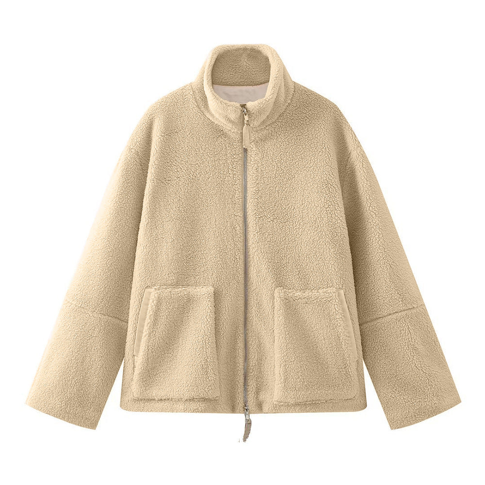 Inès ~ veste oversize en teddy douce
