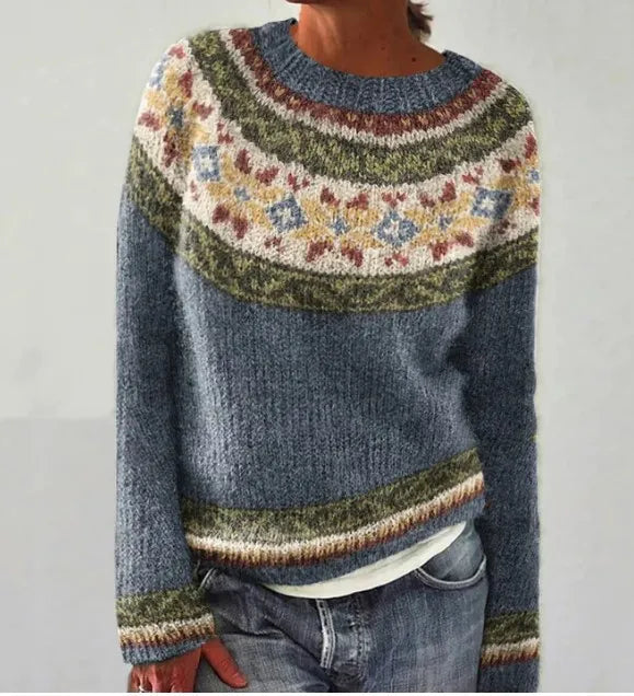 Aurore | Pull Jacquard en Cachemire & Laine Mérinos