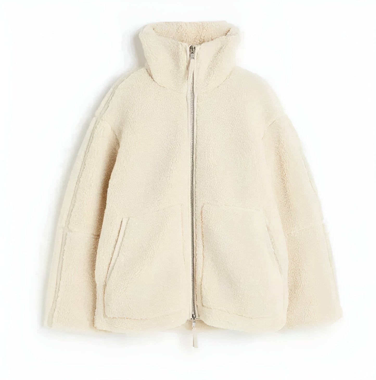 Inès ~ veste oversize en teddy douce