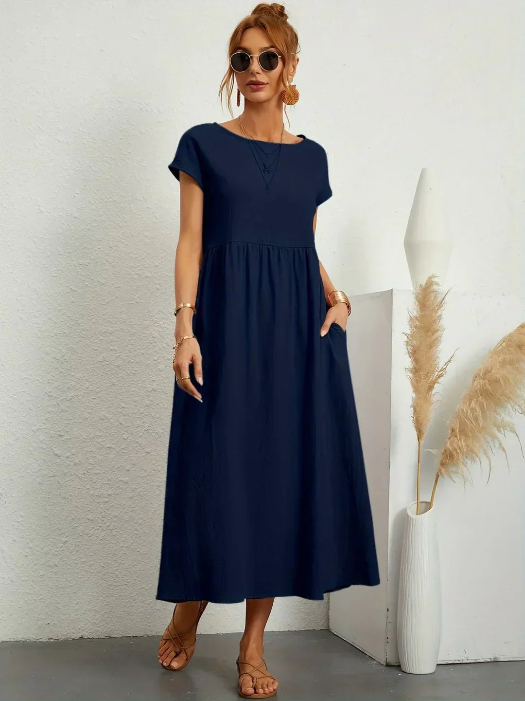Gabrielle |  Robe midi fluide élégance intemporelle
