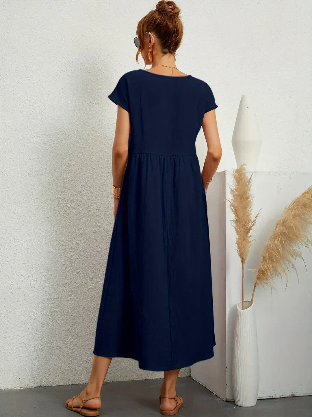 Gabrielle |  Robe midi fluide élégance intemporelle
