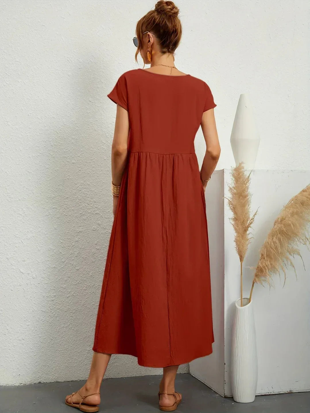 Gabrielle |  Robe midi fluide élégance intemporelle