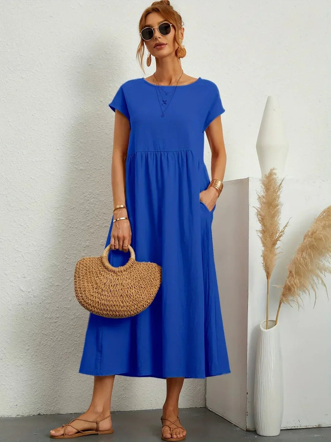 Gabrielle |  Robe midi fluide élégance intemporelle
