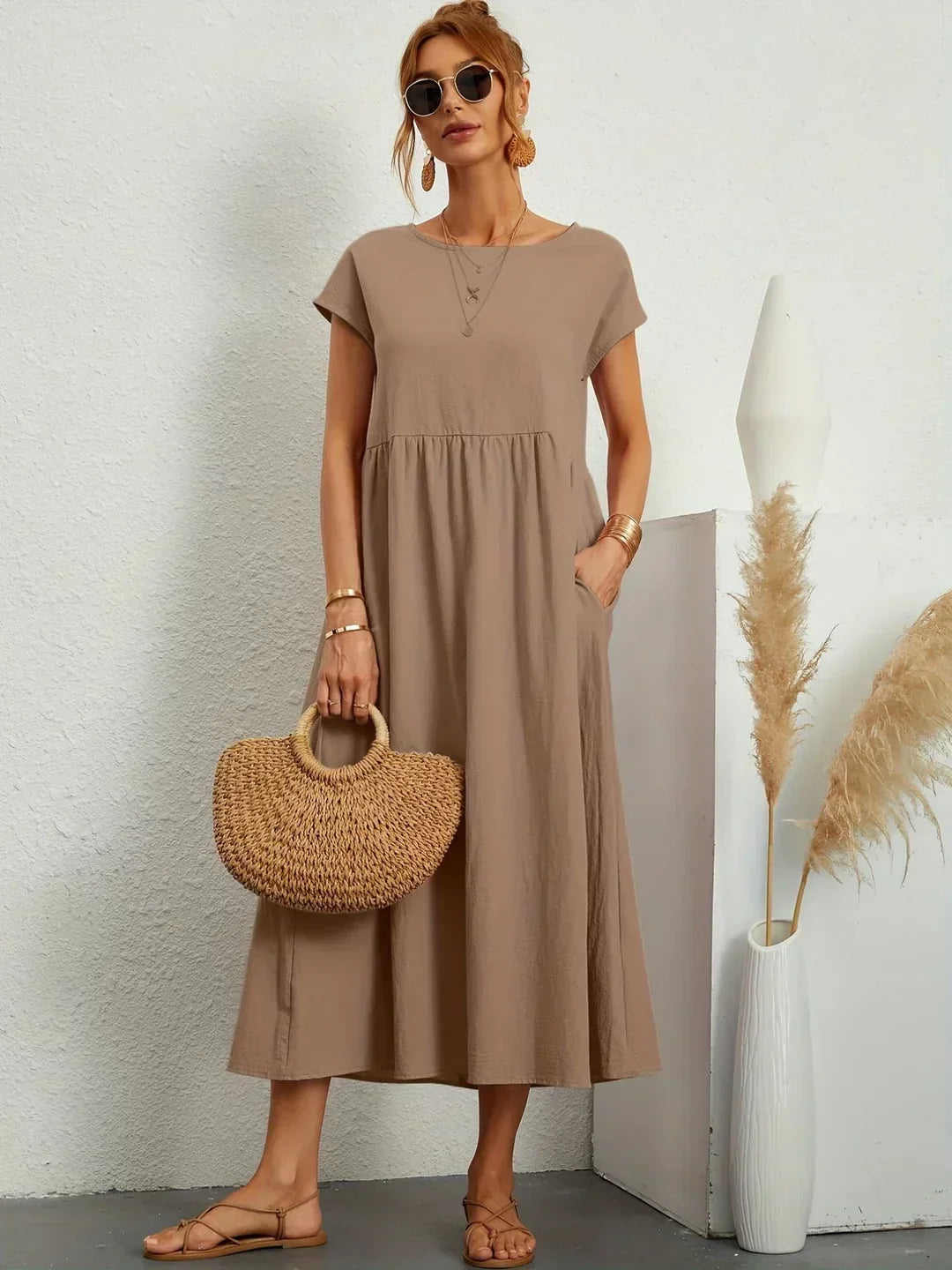 Gabrielle |  Robe midi fluide élégance intemporelle