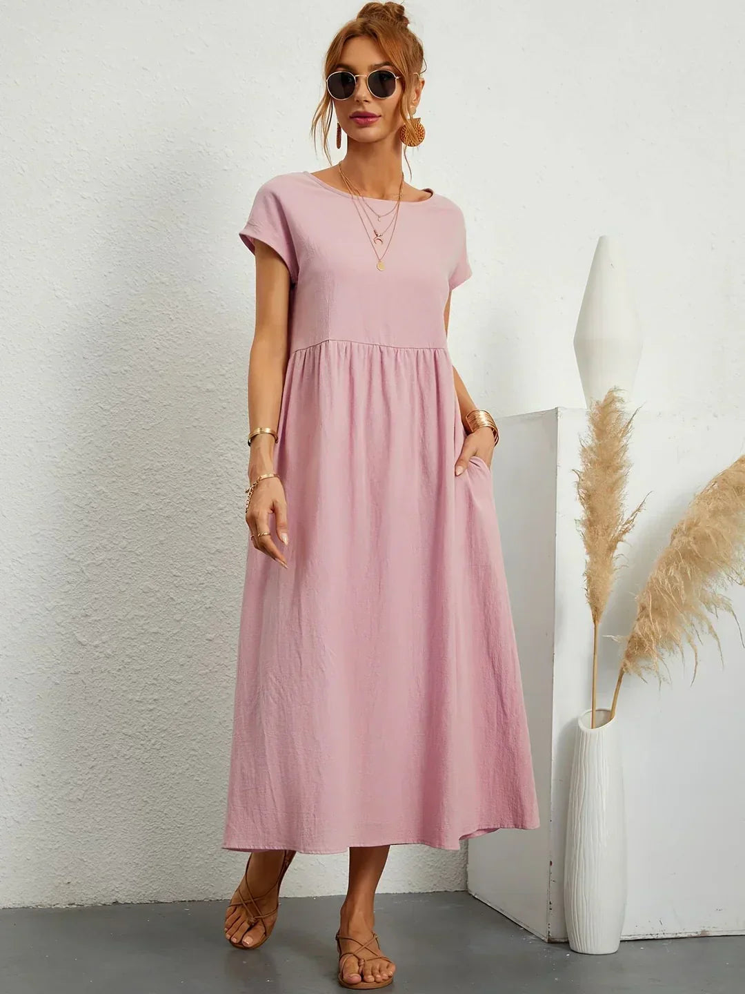 Gabrielle |  Robe midi fluide élégance intemporelle