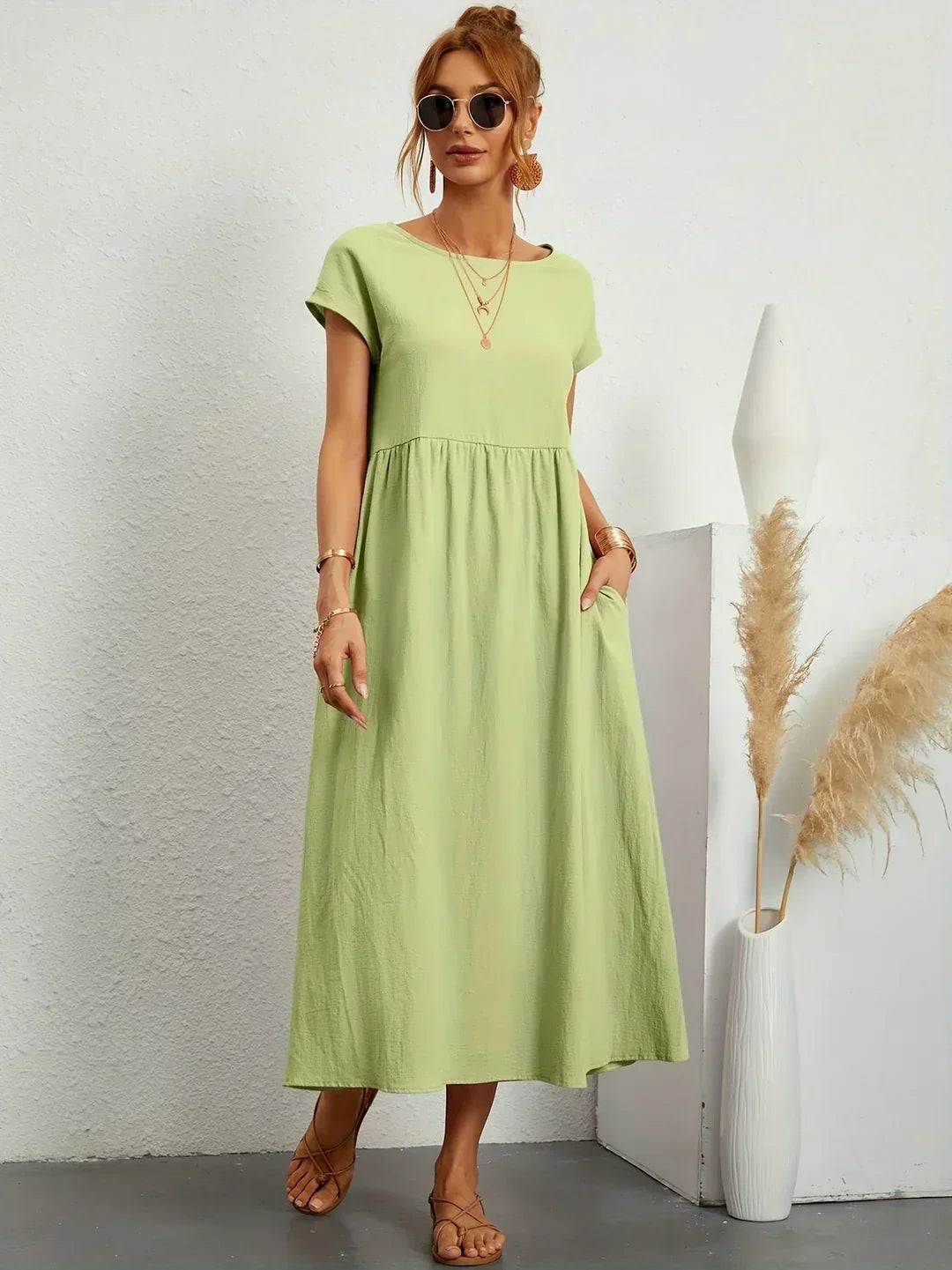 Gabrielle |  Robe midi fluide élégance intemporelle