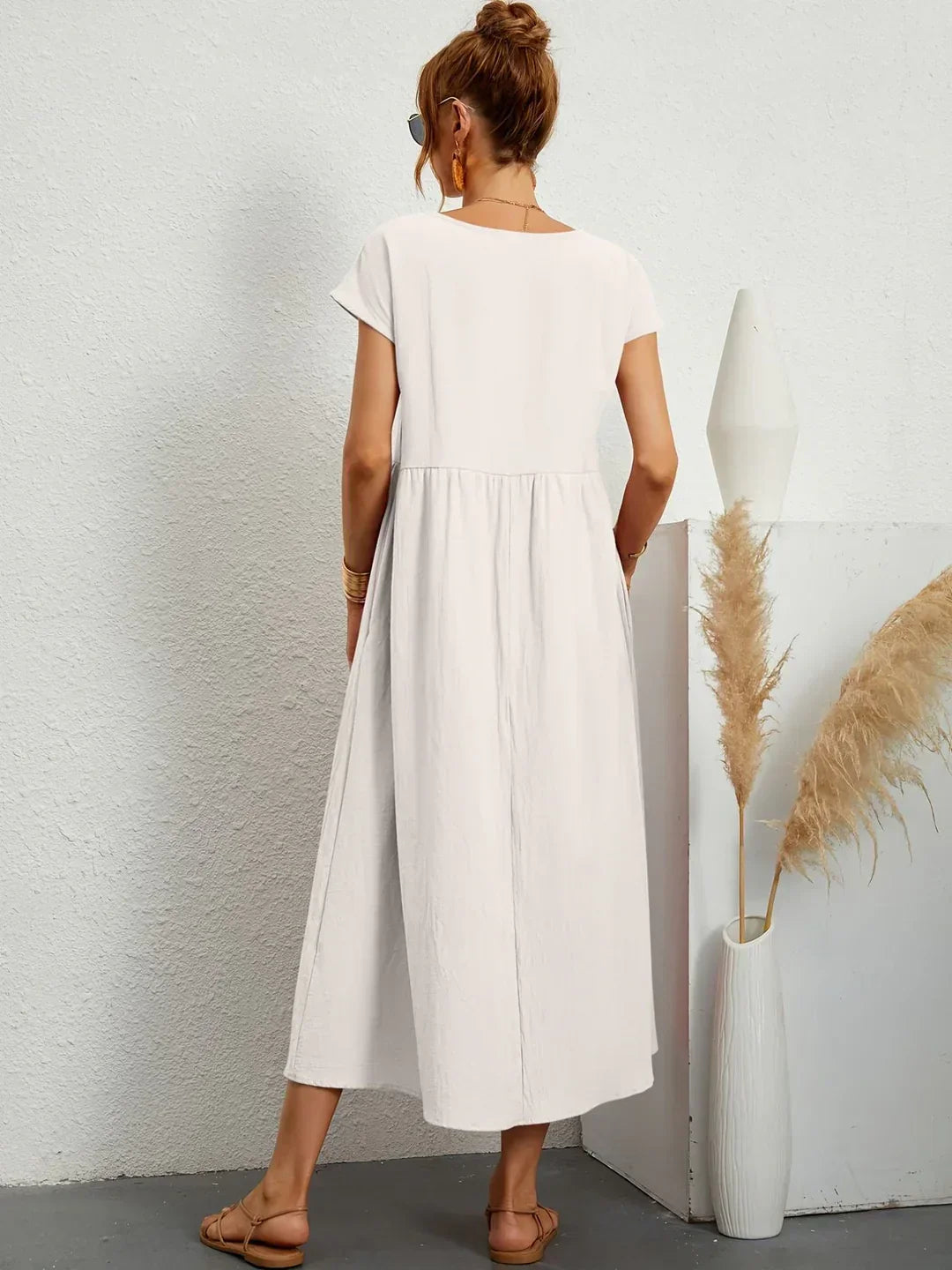 Gabrielle |  Robe midi fluide élégance intemporelle