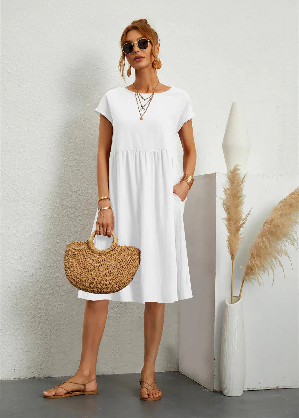 Liv ~ Robe d'été décontractée avec poches