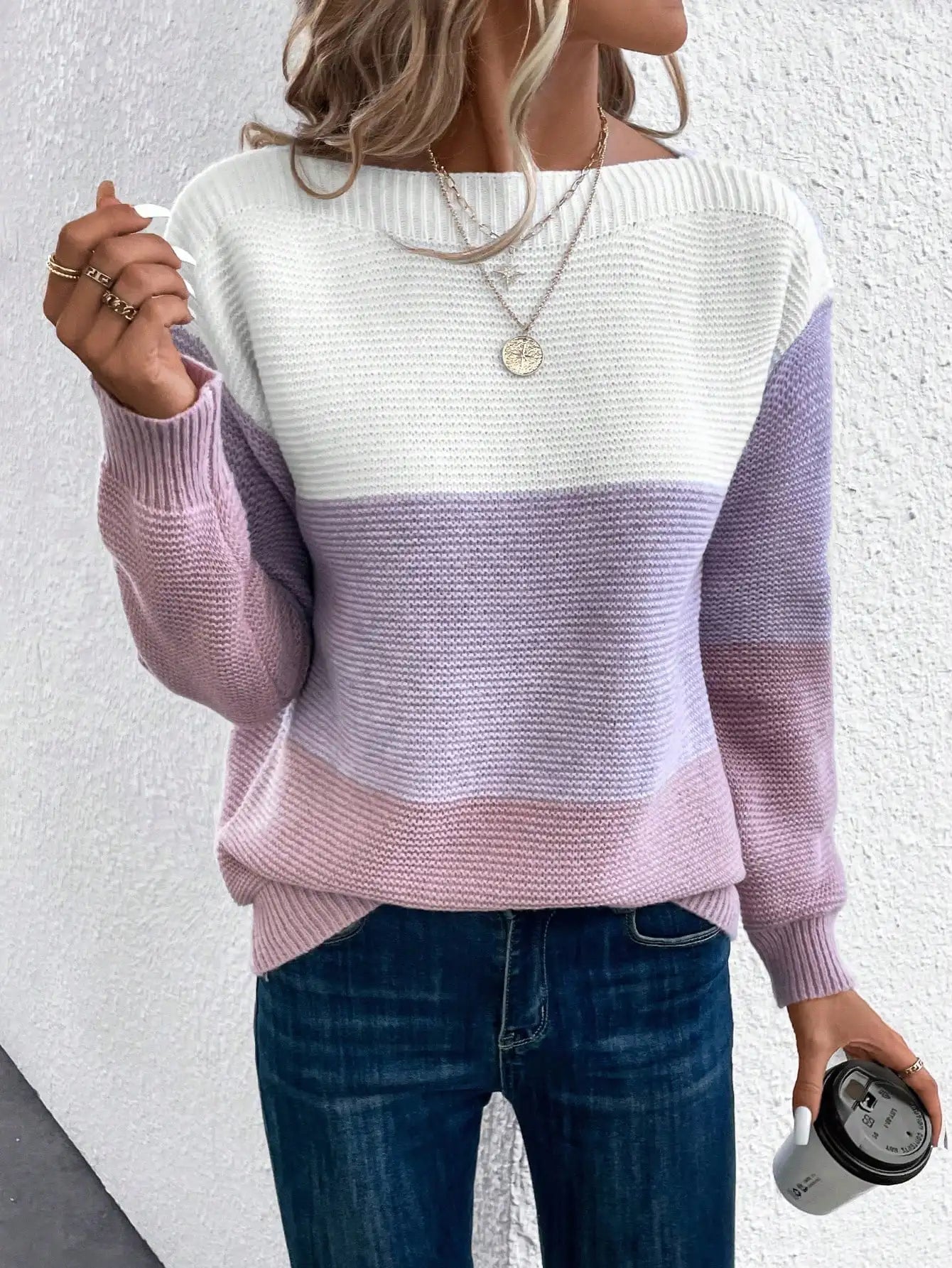 Fenella ~ pull en maille dégradée