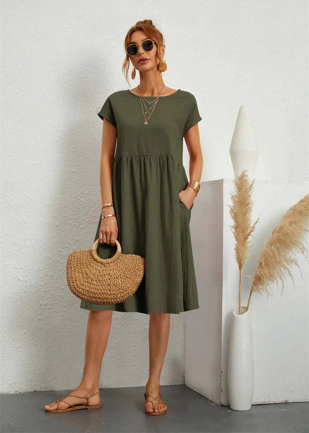 Liv ~ Robe d'été décontractée avec poches