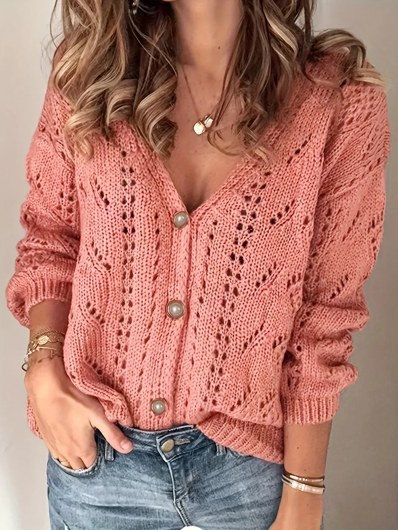 Hélène | Cardigan en maille avec boutons