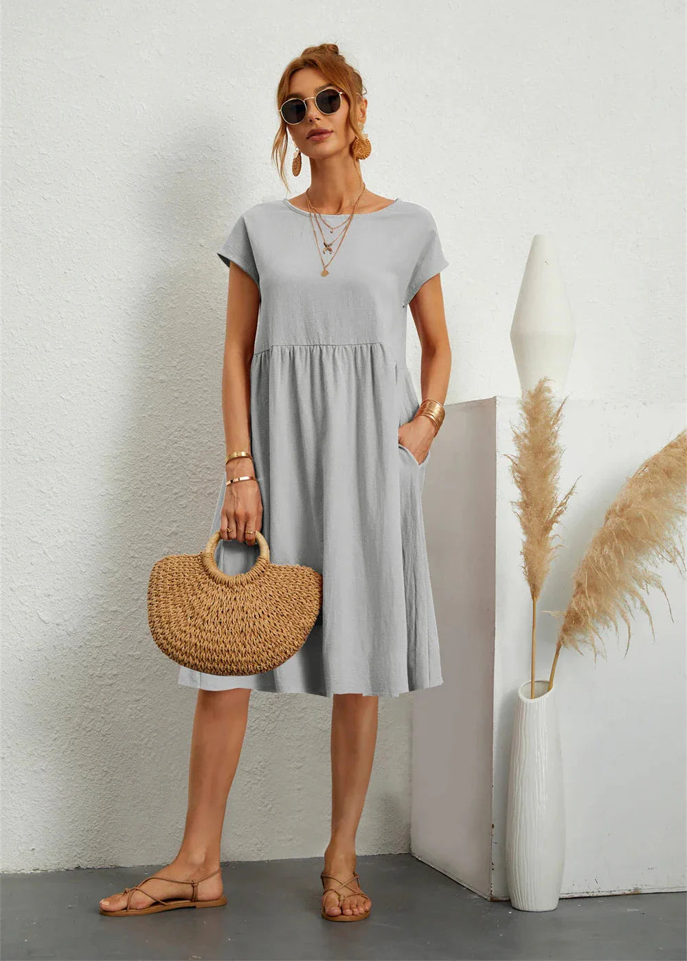 Liv ~ Robe d'été décontractée avec poches