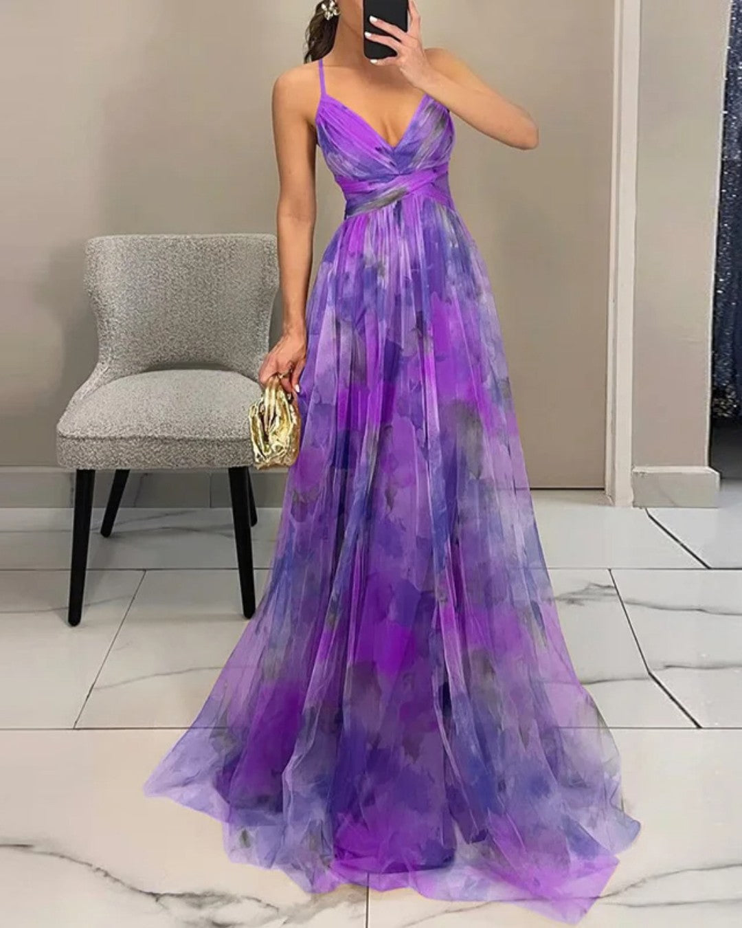 Giselle | Robe maxi envoûtante avec imprimé floral