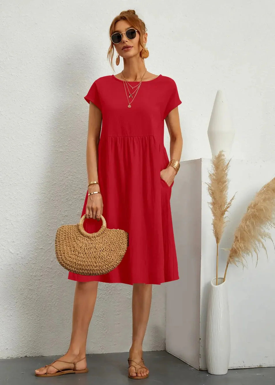 Liv ~ Robe d'été décontractée avec poches